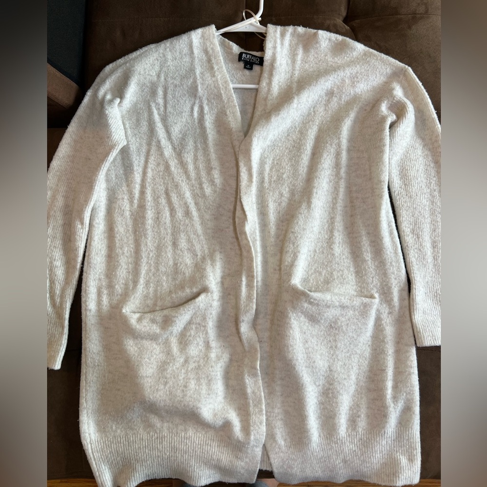 Buffalo David Cashmere Open Front Cardigan Size M